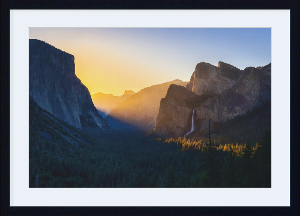 Framed Yosemite Valley Sunrise Print